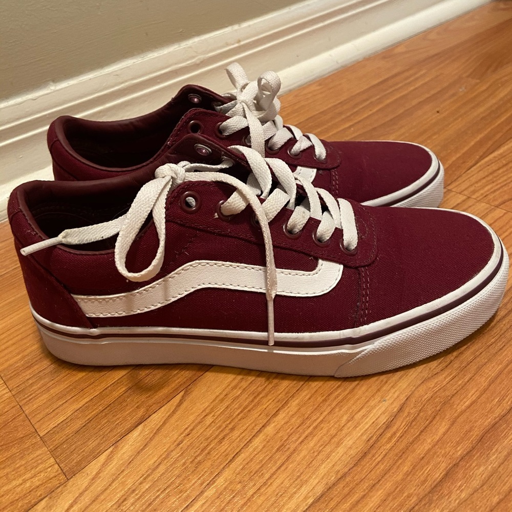 Vans White and Wine color size 7 Womens